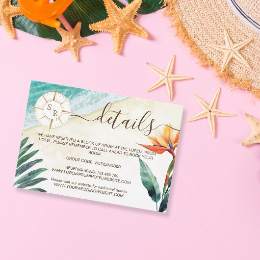 ビーチ先パスポートコンパスモノグラム詳細 エンクロージャーカード