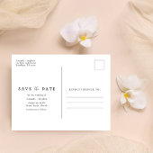 ビーチ先結婚式の予算日付の保存 案内ポストカード