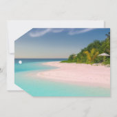 ビーチ先結婚式の日付を保存する – ラベル (裏面)