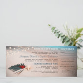 ビーチ先結婚式ボーディングパスチケット 招待状 (スタンド正面)