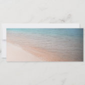 ビーチ先結婚式ボーディングパスチケット 招待状 (裏面)