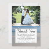 ビーチ先結婚式写真サンキューカード 招待状 (正面)