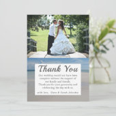 ビーチ先結婚式写真サンキューカード 招待状 (スタンド正面)