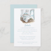 ビーチ先結婚式 | 詳細 出欠カード (正面/裏面)