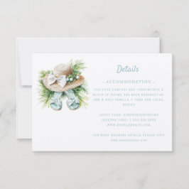 ビーチ先結婚式 | 詳細RSVPカード 出欠カード