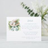 ビーチ先結婚式 | 詳細RSVPカード 出欠カード (スタンド正面)