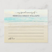 ビーチ共有Aメモリーフォト葬儀 ポストカード (正面)