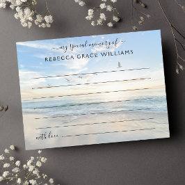 ビーチ共有Aメモリーフォト葬儀 ポストカード