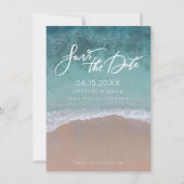 ビーチ写真の宛先ウェディング日付の保存 セーブザデート (正面)