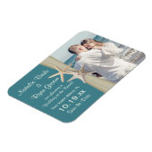 ビーチ写真の日付を保存 マグネット (左側)