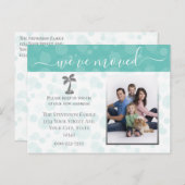 ビーチ写真の移動のアナウンスのアドレスの変更 案内ポストカード (正面/裏面)