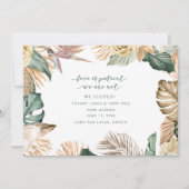 ビーチ写真の結婚取り消し 案内状 (正面)