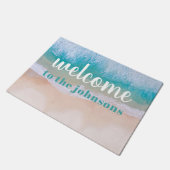 ビーチ写真へようこそ ドアマット (アングル)