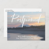 ビーチ写真カジュアル延期結婚の ポストカード (正面/裏面)