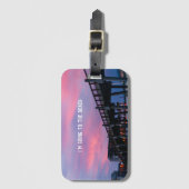 ビーチ写真ギフト旅行引用文 ラゲッジタグ (正面縦)