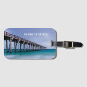 ビーチ写真ギフト旅行引用文 ラゲッジタグ (正面横)