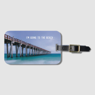 ビーチ写真ギフト旅行引用文 ラゲッジタグ