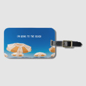 ビーチ写真ギフト旅行引用文 ラゲッジタグ (正面横)