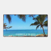 ビーチ写真ビーチに行きたい デスクマット (正面)