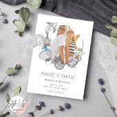 ビーチ写真夏の結婚式の日付を保存 セーブザデート