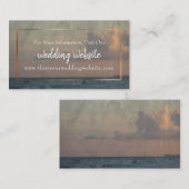 ビーチ写真結婚のWebサイト挿入カード エンクロージャーカード (正面/裏面)