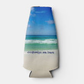 ビーチ写真美カスタムしい熱帯島 ボトルクーラー (正面)