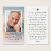 ビーチ写真記念祈りの言葉カード (正面&裏面)