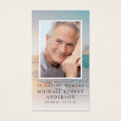 ビーチ写真記念祈りの言葉カード (正面)