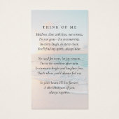 ビーチ写真記念祈りの言葉カード (裏面)