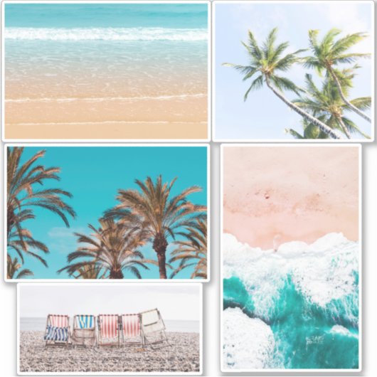 ビーチ写真 シール (正面)