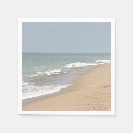 ビーチ写真 スタンダードカクテルナプキン (正面)