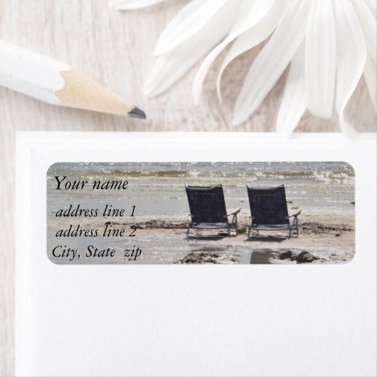 ビーチ写真 ラベル (インサイチュ)