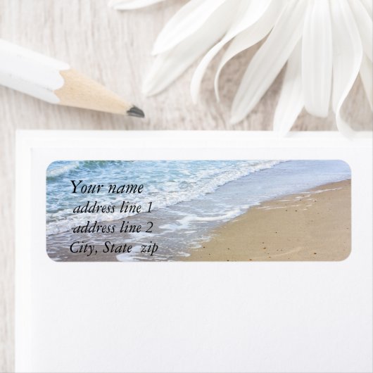 ビーチ写真 ラベル (インサイチュ)