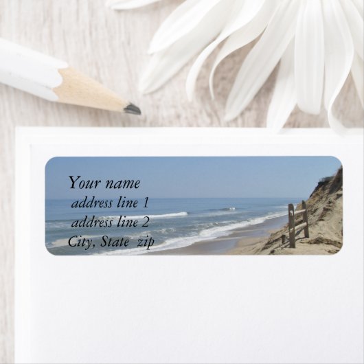 ビーチ写真 ラベル (インサイチュ)