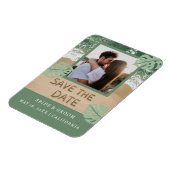 ビーチ写真Save the Date招待状 マグネット (左側)