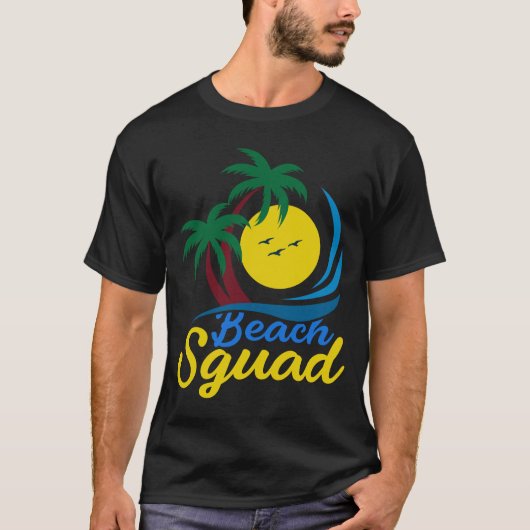 ビーチ分隊おもしろいデザイン Tシャツ (正面)