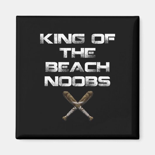 ビーチ初心者の王様 ビデオゲームTシャツ マグネット (正面)