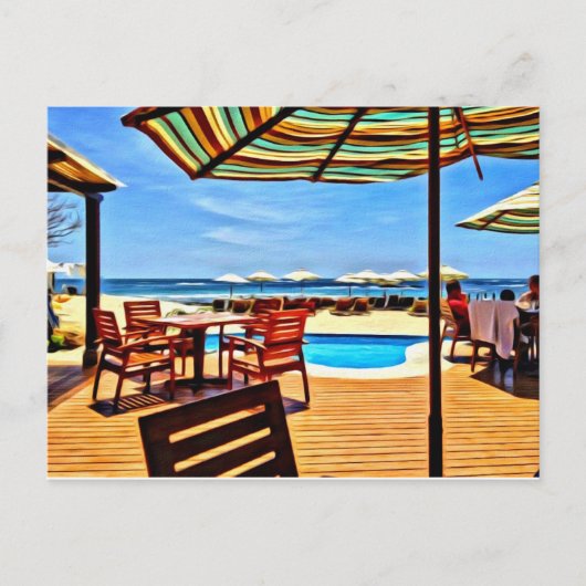 ビーチ前面 ポストカード (正面)