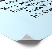 ビーチ動機引用文：波のように動保く ポスター (角)