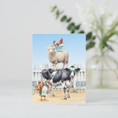 ビーチ動物用挨拶フラットカード シーズンカード (スタンド正面)