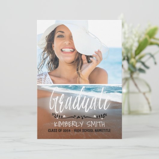 ビーチ卒業パーティーの写真 招待状 (スタンド正面)