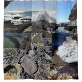 ビーチ南ヘッド新井te uruニュージーランド シャワーカーテン (正面)