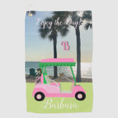 ビーチ及びゴルフモノグラム名ゴルフタオル ゴルフタオル (正面)