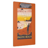 ビーチ及び凧-太平洋のビーチ、ワシントン州 クリップボード (右)