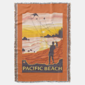 ビーチ及び凧-太平洋のビーチ、ワシントン州 スローブランケット (正面縦)