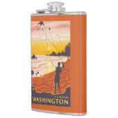 ビーチ及び凧- La押し、ワシントン州 フラスク (左)