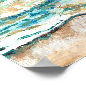 ビーチ及び沿岸海砂抽象芸術 ポスター (角)