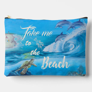 ビーチ及び海絵画生 アクセサリーポーチ