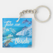 ビーチ及び海絵画生 キーホルダー (裏面)