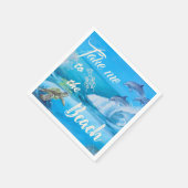 ビーチ及び海絵画生 スタンダードカクテルナプキン (角)